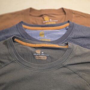 3 Carhart Short Sleeve Pocket T-Shirts Original And Relaxed Fit Size Medium